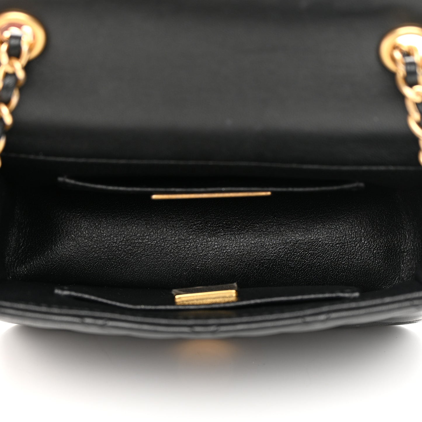 Lambskin Quilted Crystal CC Mini Flap Black