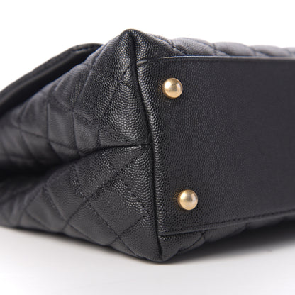 Chanel Caviar Quilted Small Coco Handle Flap Black 7 of 9