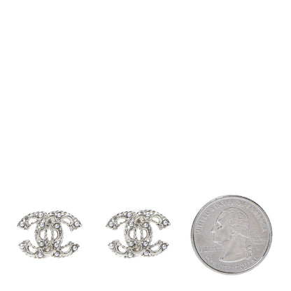 Chanel Pearl Crystal CC Earrings Gold 2 of 5