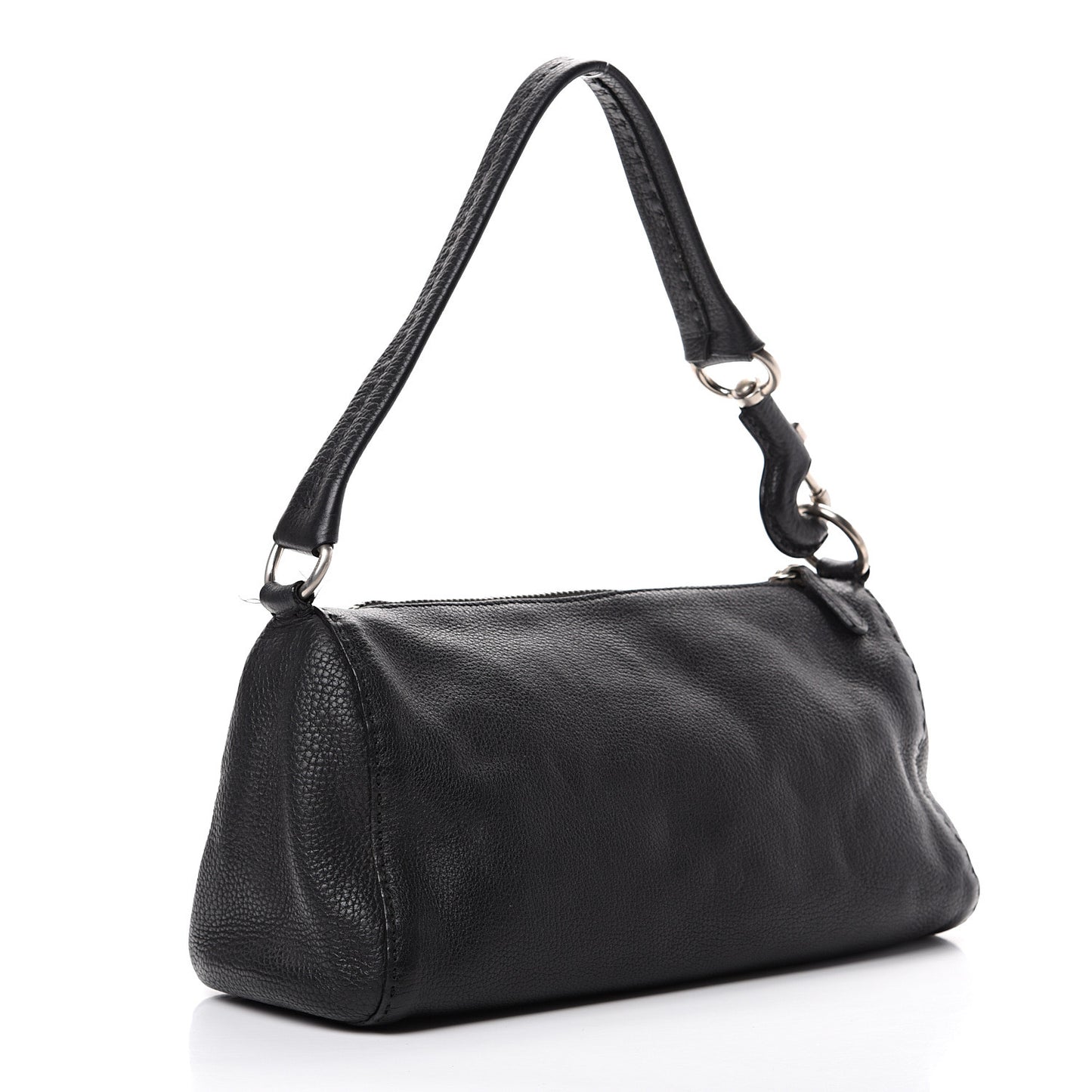 Vitello Daino Shoulder Bag Black