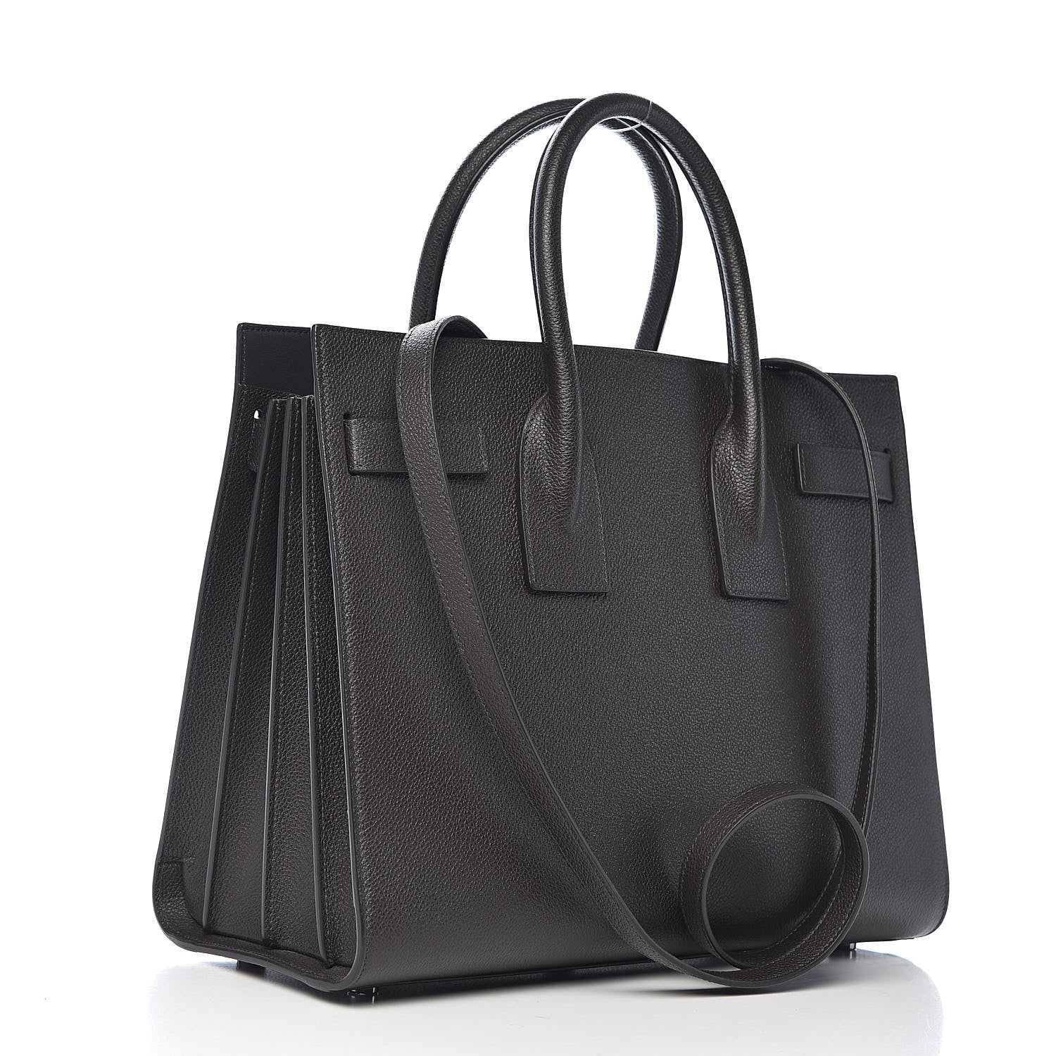 Saint Laurent Grained Calfskin Small Sac De Jour Coal 3 of 11