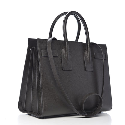 Saint Laurent Grained Calfskin Small Sac De Jour Coal 3 of 11