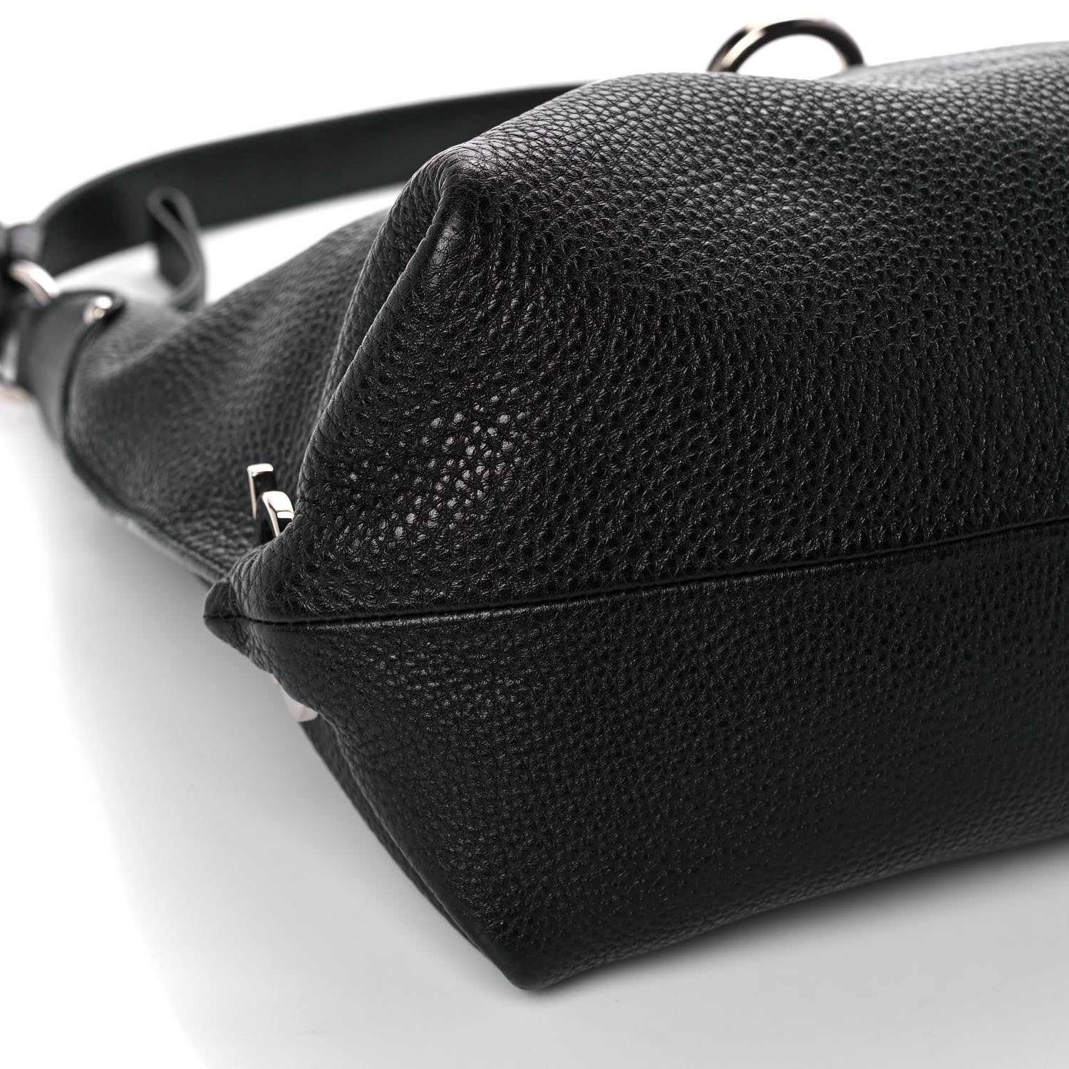 Salvatore Ferragamo Calfskin Fanisa Gancini Hobo Black 5 of 13