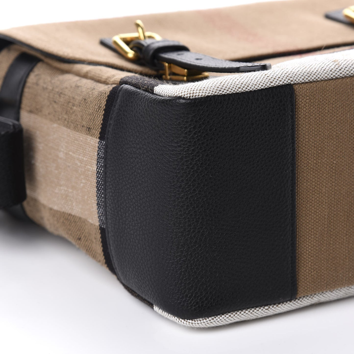 Canvas Mega Check Large Baildon Messenger Bag Black