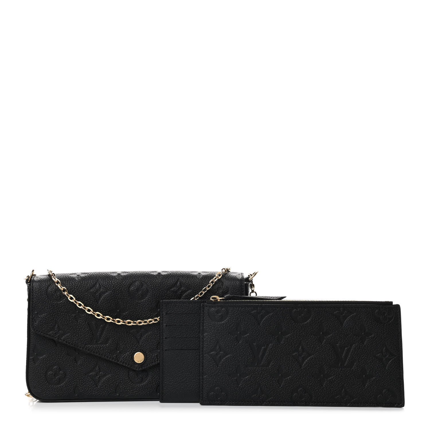 Louis Vuitton Empreinte Pochette Felicie Chain Wallet Black 1 of 11