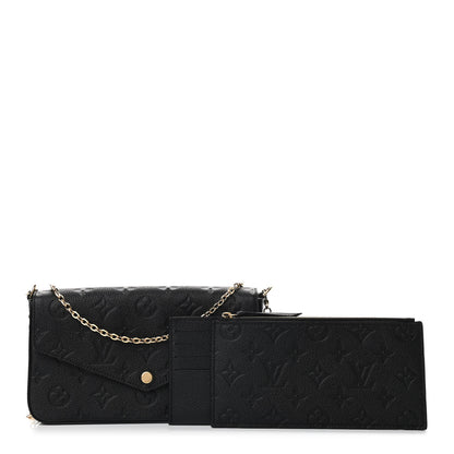 Louis Vuitton Empreinte Pochette Felicie Chain Wallet Black 1 of 11