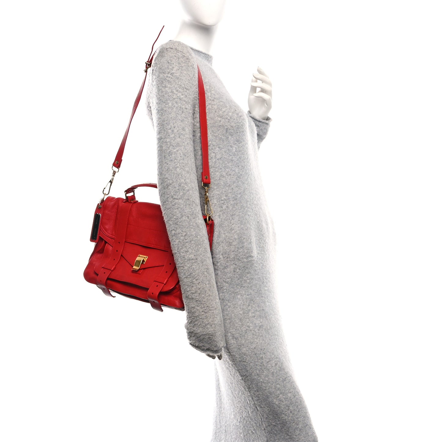 Lambskin Medium PS1 Satchel Bright Red