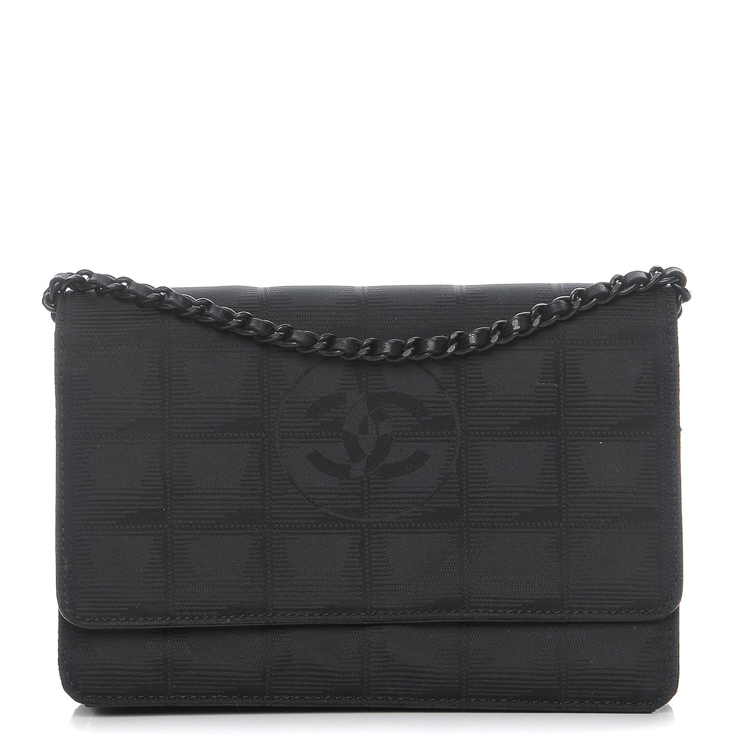 Nylon Travel Wallet On Chain WOC Black