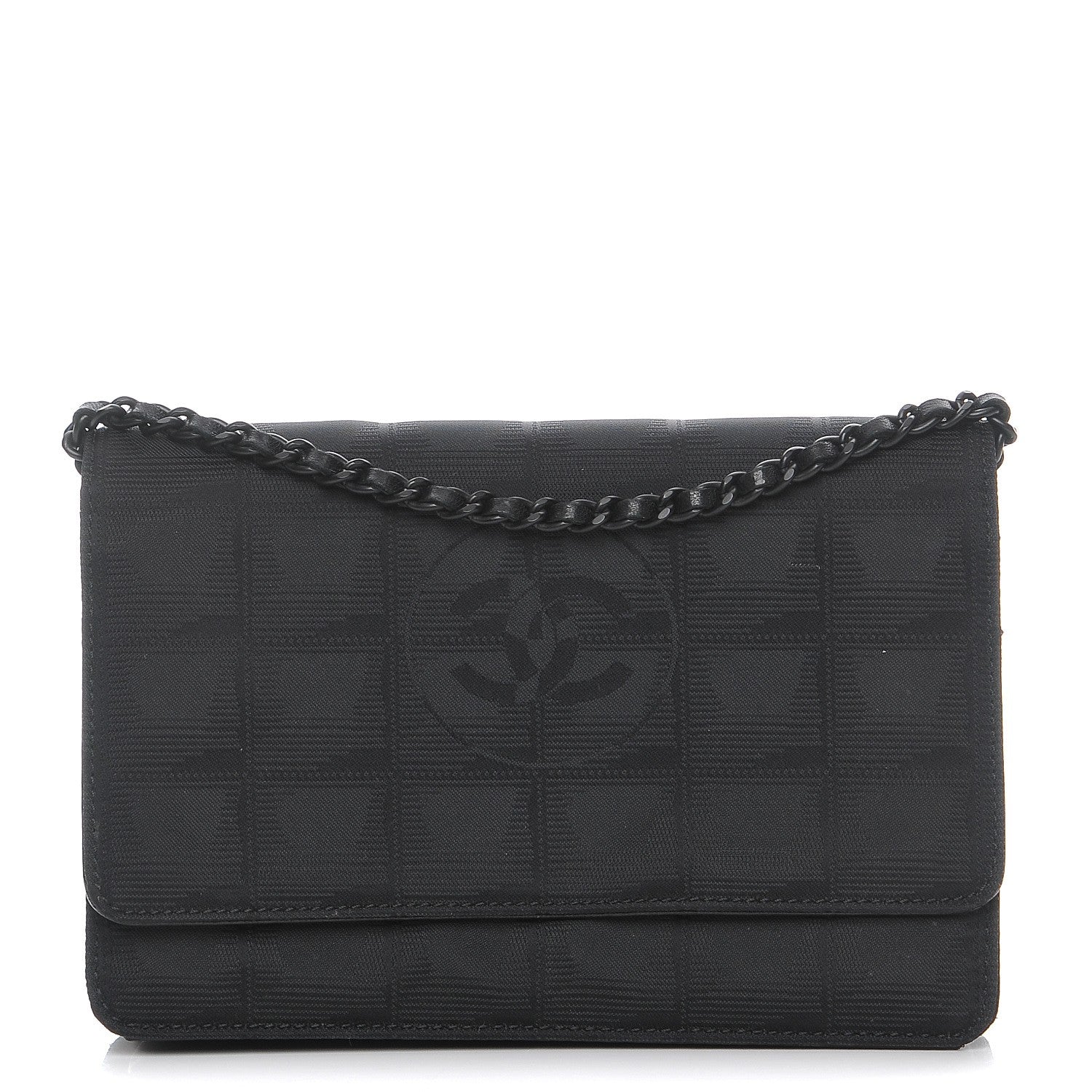 Chanel Nylon Travel Wallet On Chain WOC Black 1 of 9
