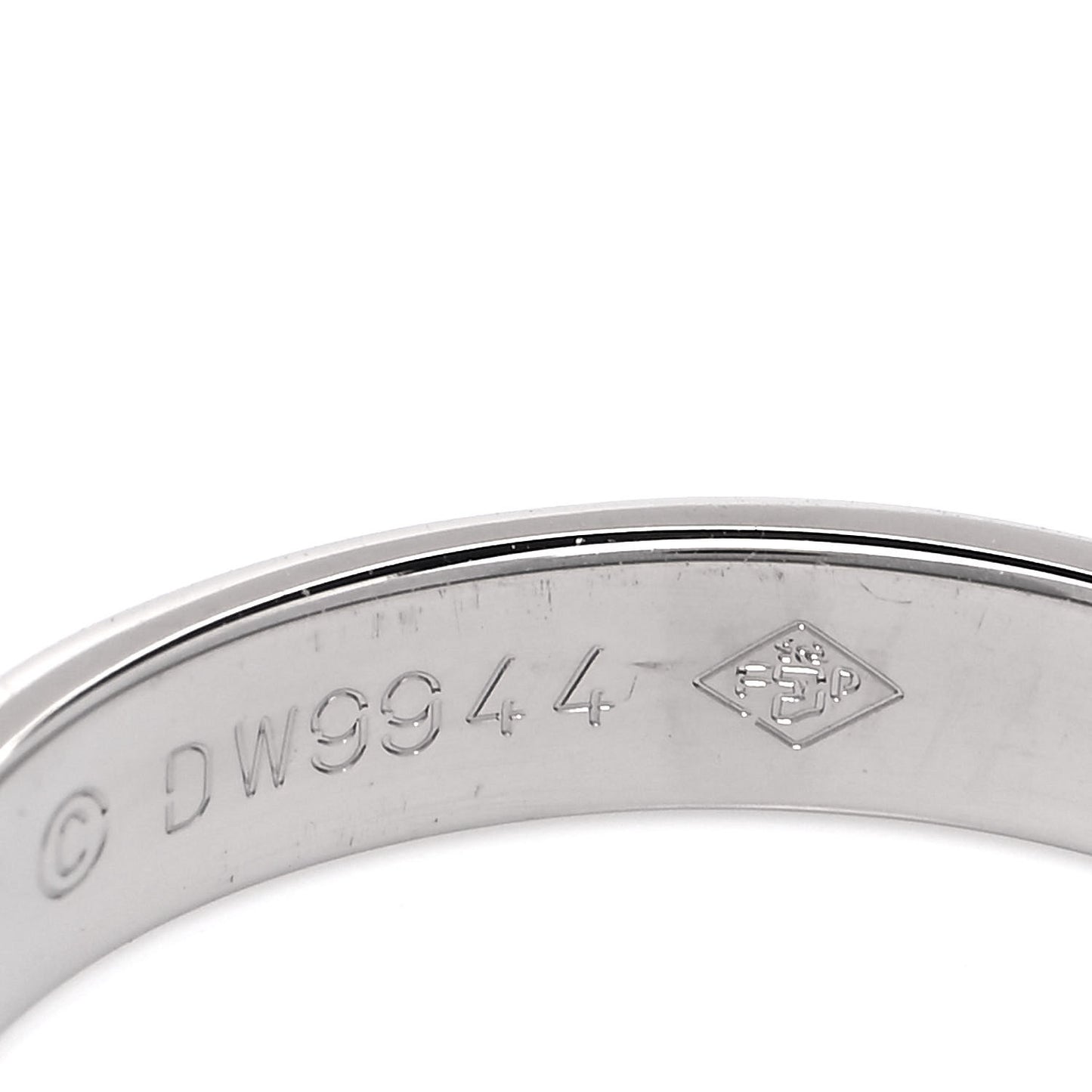 18K White Gold 3.5mm LOVE Wedding Band Ring 56 7.75