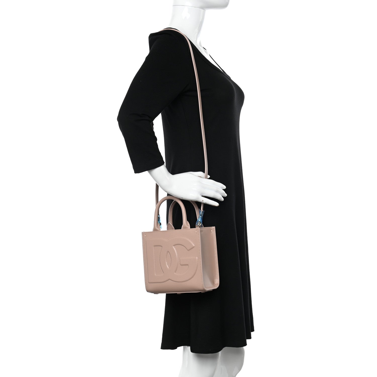Dolce & Gabbana Calfskin Mini DG Daily Shopper Tote Cipria 2 of 9