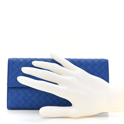 Bottega Veneta Nappa Intrecciato Continental Flap Wallet Bluette 2 of 18