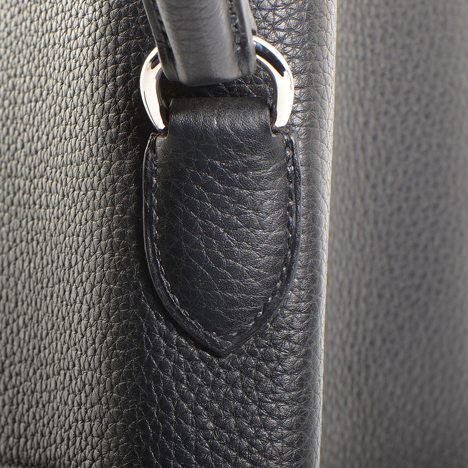 Hermes Taurillon Clemence Shoulder Kelly 40 Black 15 of 26