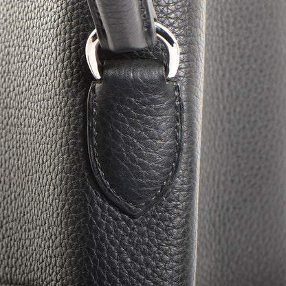 Hermes Taurillon Clemence Shoulder Kelly 40 Black 15 of 26