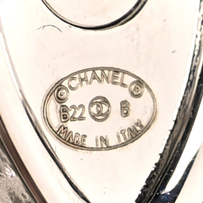 Chanel Crystal CC Turnlock Brooch Silver 4 of 4