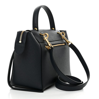 Celine Grained Calfskin Micro Belt Bag Navy Blue 3 of 13