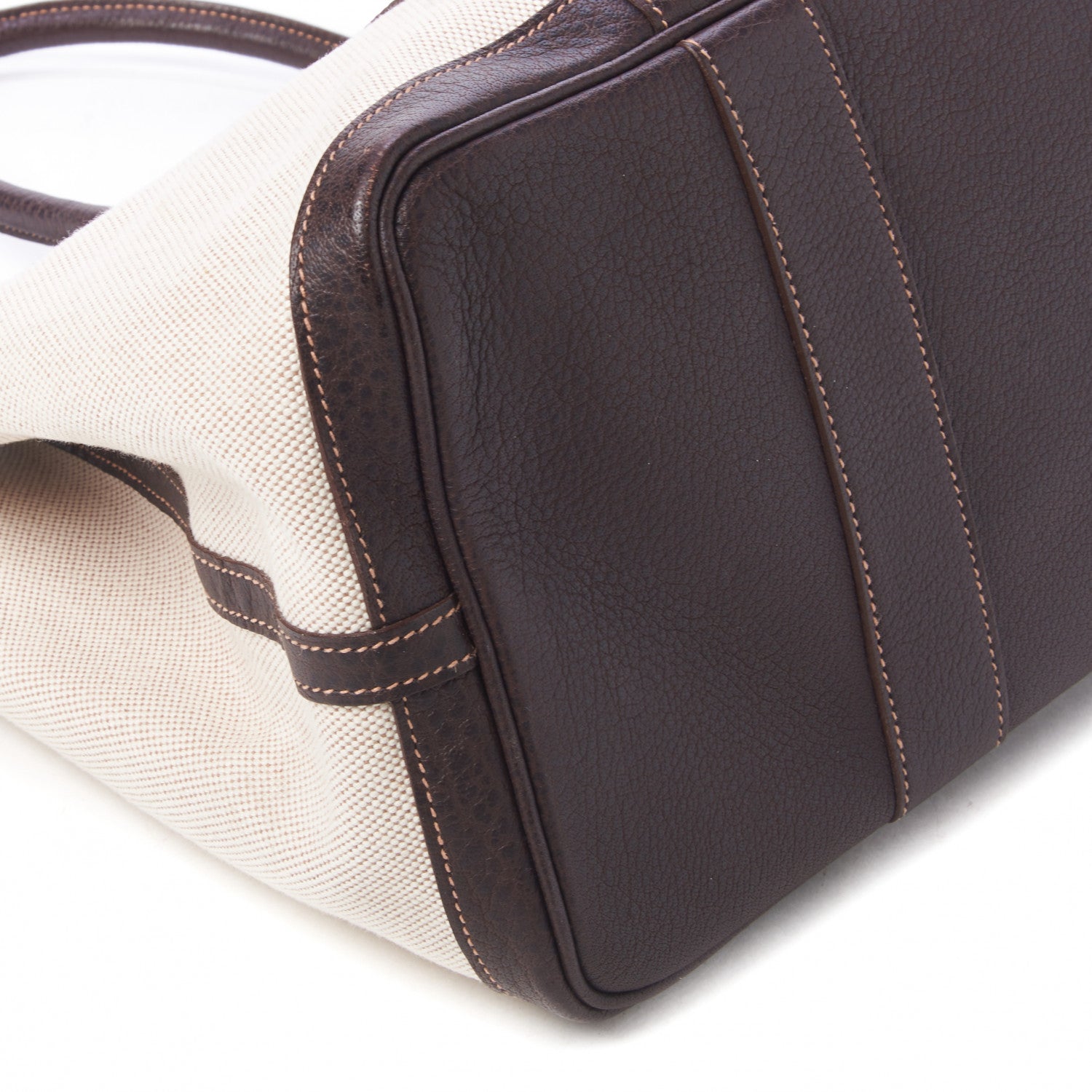 Hermes Toile Buffle Gala Garden Party Tote 36 MM Marron Fonce 7 of 8