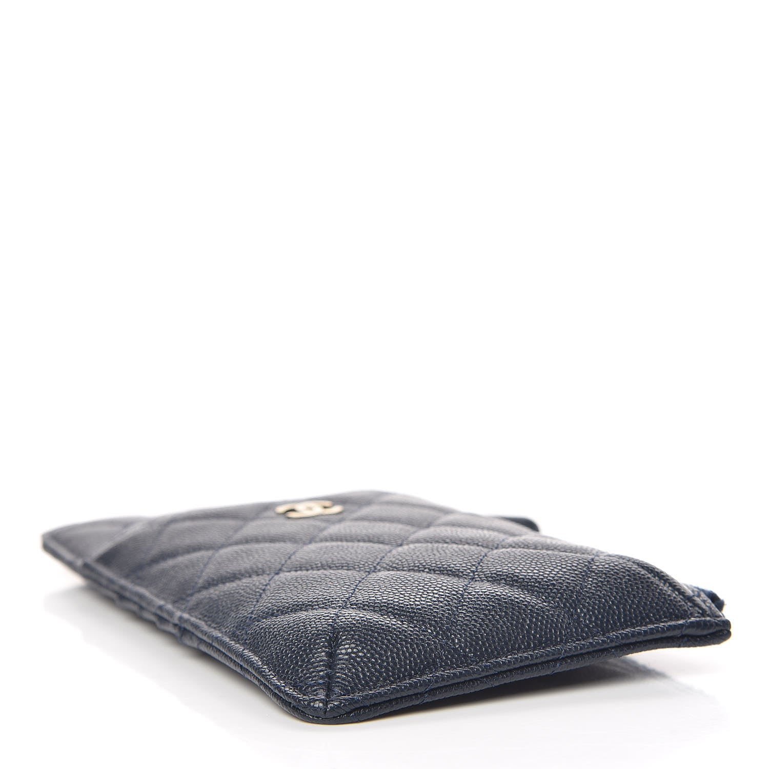 Chanel Caviar Quilted Classic Flat Wallet Pouch Navy 4 of 8