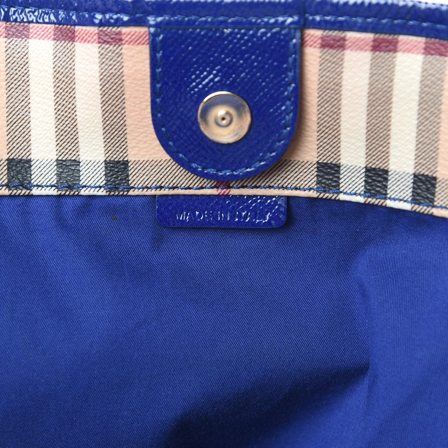 Haymarket Check Small Canterbury Tote Brilliant Blue