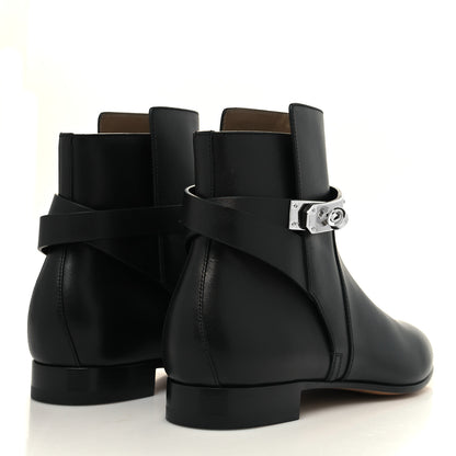Hermes Calfskin Neo Low Boots 39 Black 4 of 10