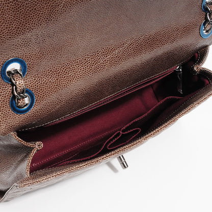 Chanel Crumpled Grained Calfskin Medium CC Crave Flap Brown 5 of 8