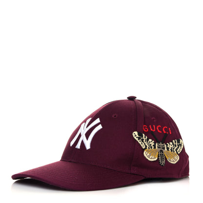 Gucci X MLB Cotton NY Yankees Baseball Hat 57-61 Lacquer 1 of 6