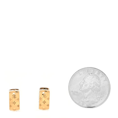 Louis Vuitton Nanogram Earrings Gold 2 of 5