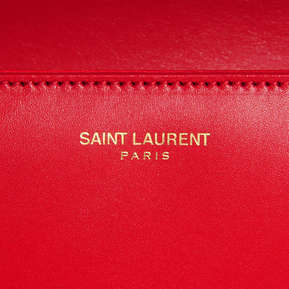 Saint Laurent Smooth Calfskin Classic Medium Monogram Universite Bag Red 6 of 10