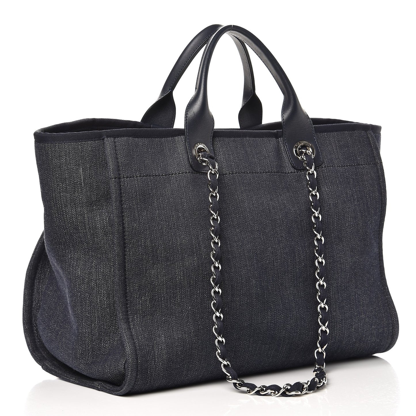 Denim Large Deauville Tote Dark Blue