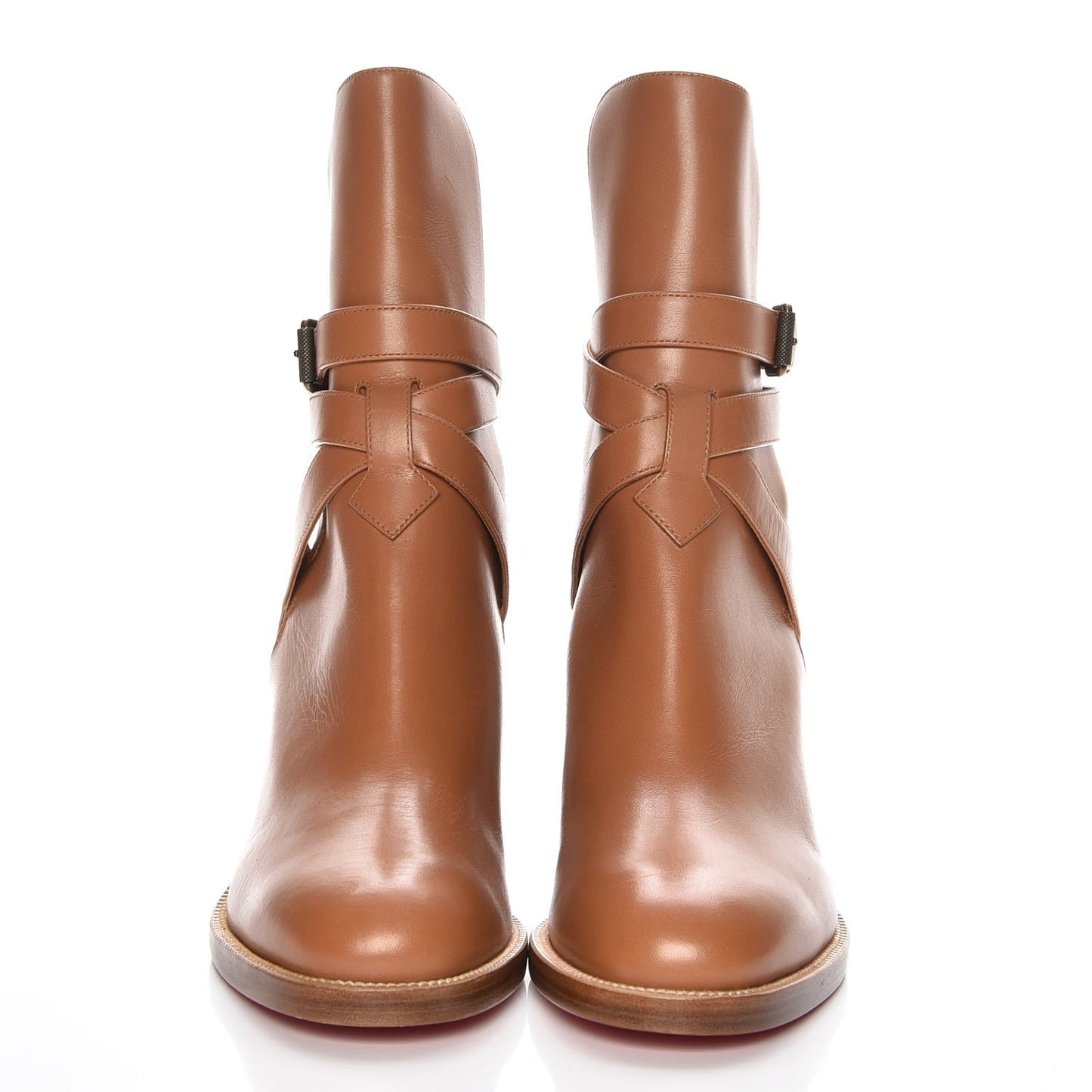 Calfskin Karistrap 70 Ankle Boots 36.5 Cuoio