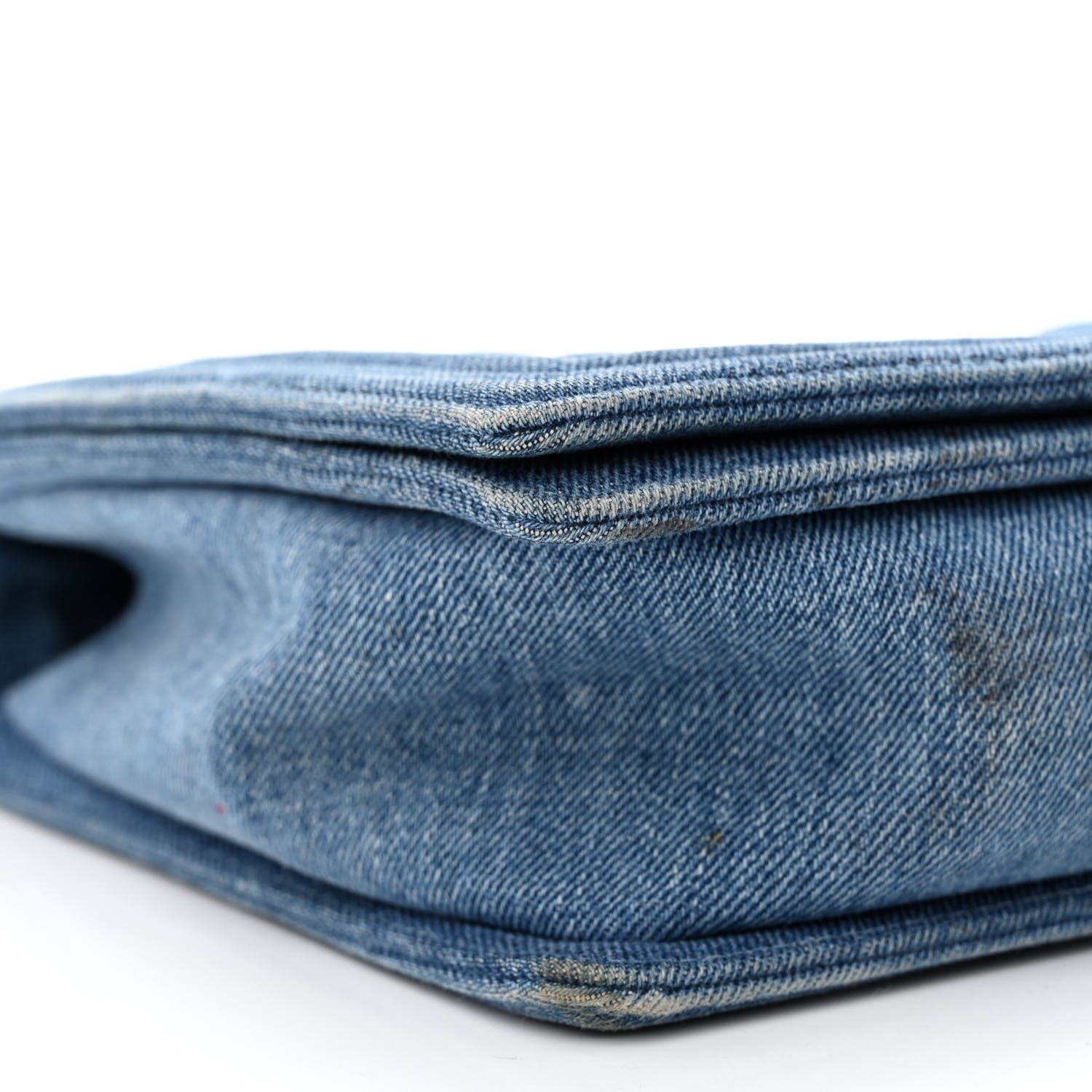Chanel Denim Quilted Large Boy Flap Blue 9 of 14
