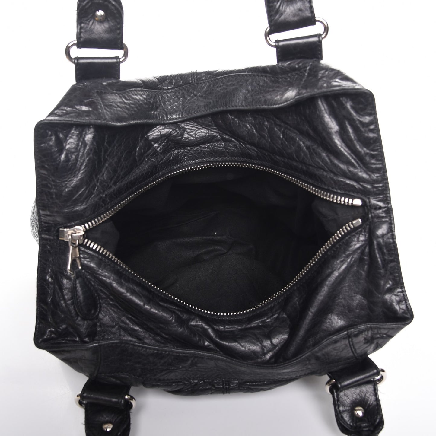 Agneau Giant 21 Silver Hardware Brief Black