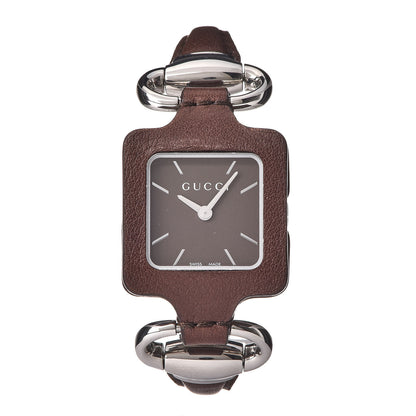 Gucci Stainless Steel Calfskin 25mm Firenze 1921 Horsebit Quartz Watch Brown 1 of 7