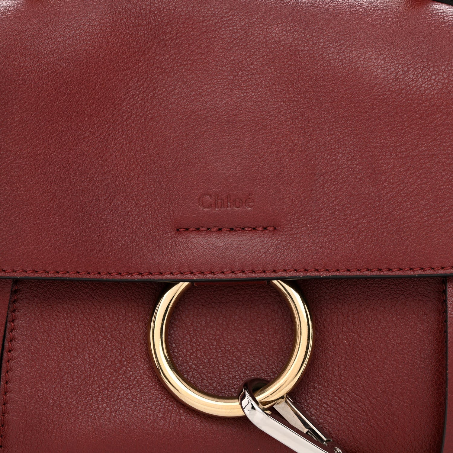 Chloe Calfskin Mini Faye Day Shoulder Bag Sienna Red 8 of 10