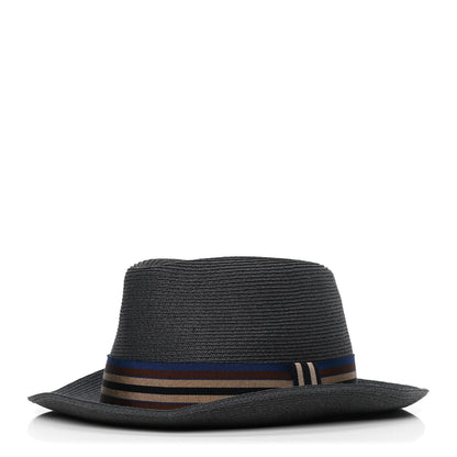 Hermes Straw Grosgrain Hat 60 1 of 5