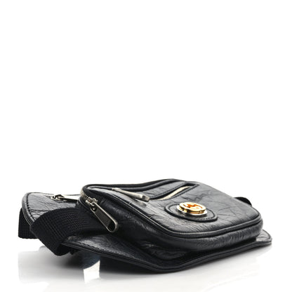 Gucci Fluffy Calfskin Morpheus Double Zip Belt Bag Black 4 of 9