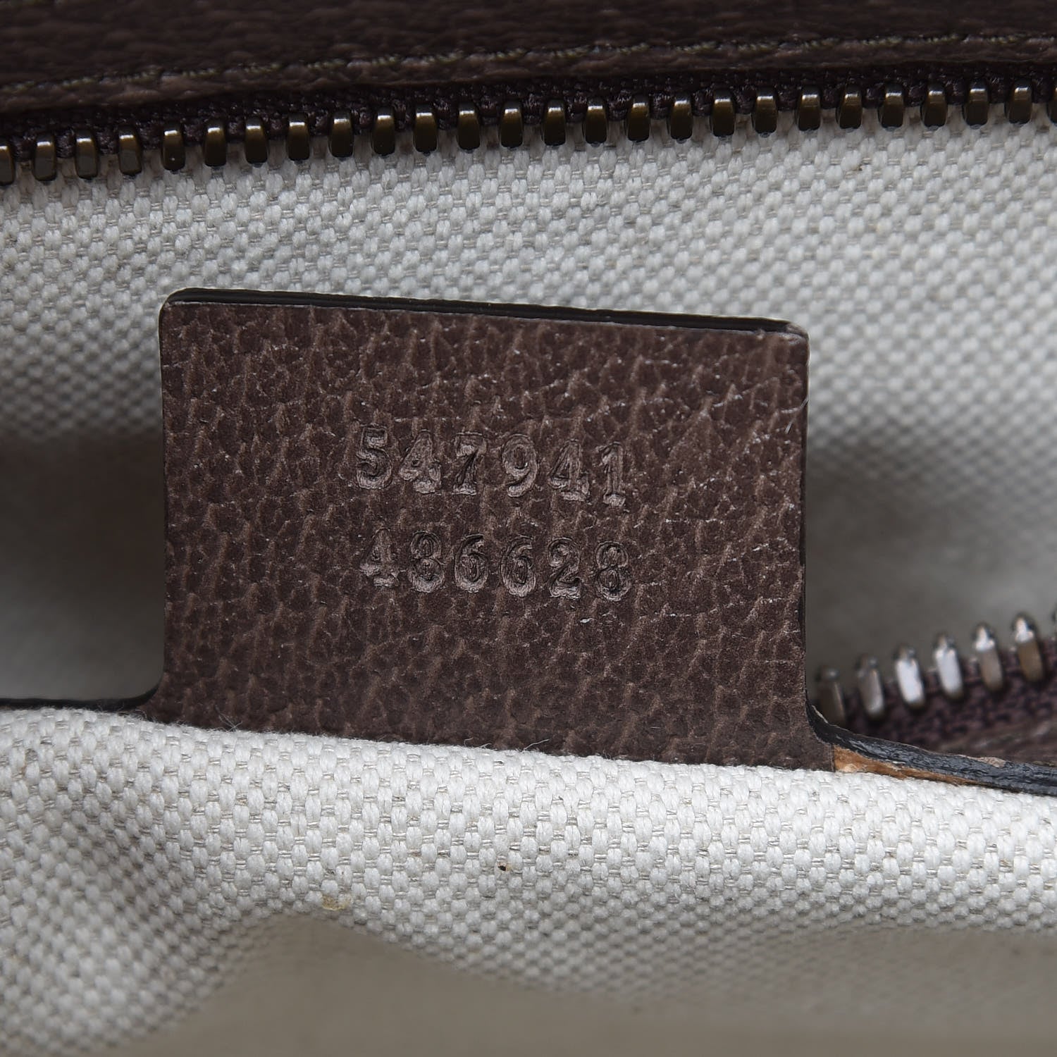 Gucci GG Supreme Monogram Textured Calfskin Web Medium Ophidia Slip Handle Tote Beige Ebony New Acero 7 of 9