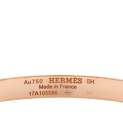 Hermes 18K Rose Gold PM Collier De Chien Bracelet SH 3 of 3