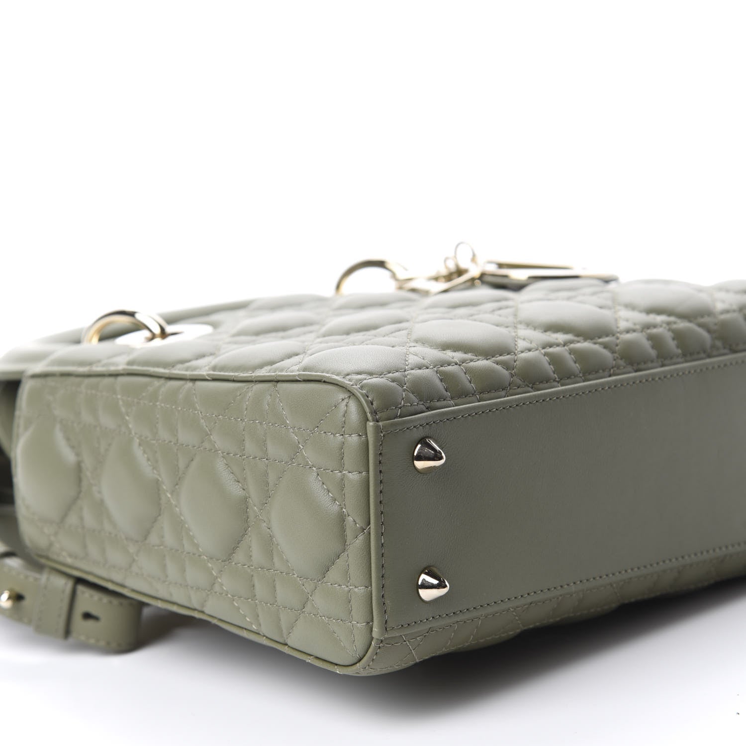 Christian Dior Lambskin Cannage Small My ABCDior Lady Dior Army Green 6 of 10