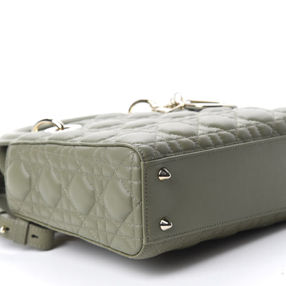 Christian Dior Lambskin Cannage Small My ABCDior Lady Dior Army Green 6 of 10
