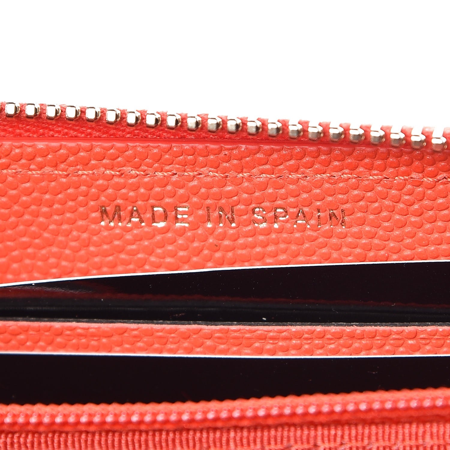 Chanel Iridescent Caviar Quilted Small Zip Around Wallet Orange 7 of 8