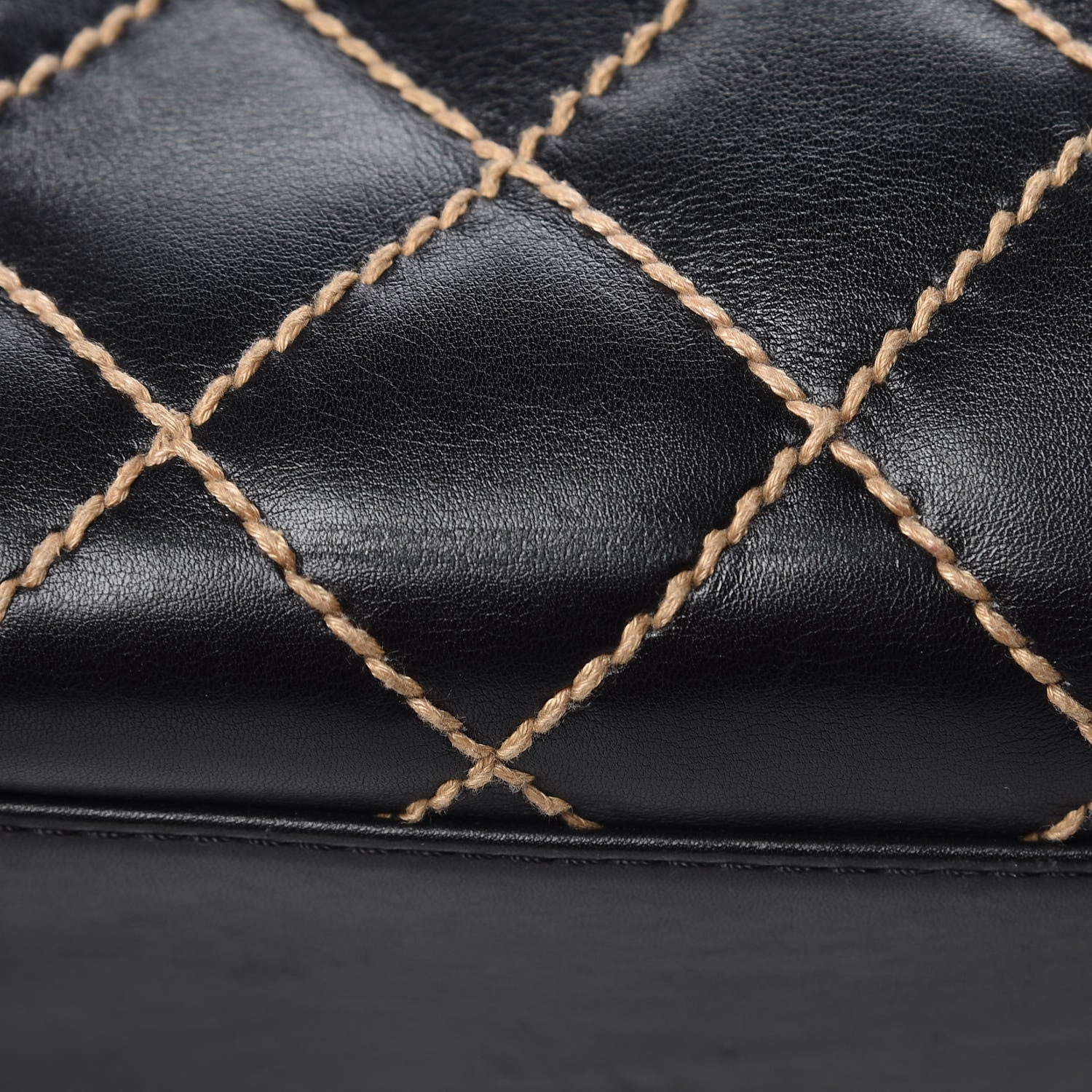Chanel Calfskin Wild Stitch Top Handle Bag Black 12 of 16