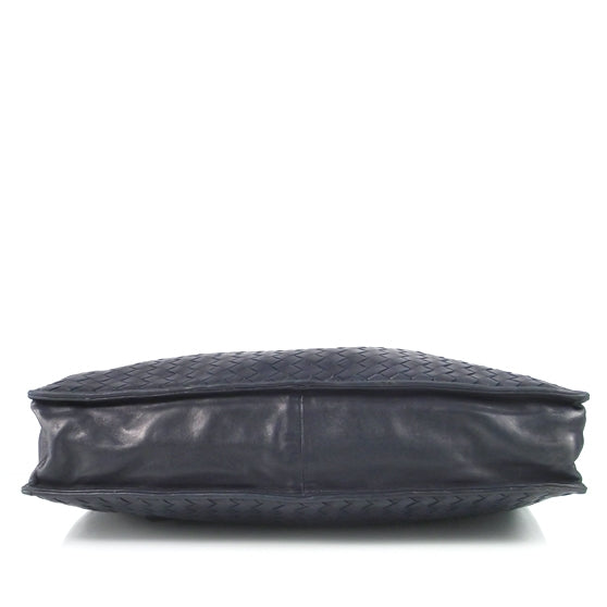 Vintage Woven Shoulder Bag Navy