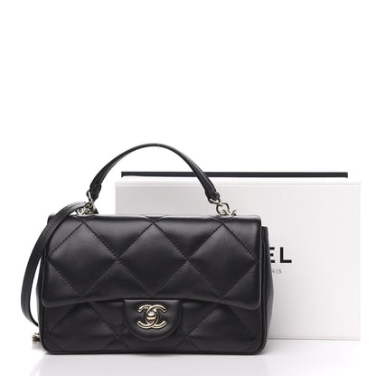 Chanel Lambskin Quilted Small Easy Carry Flap Black 12 of 12
