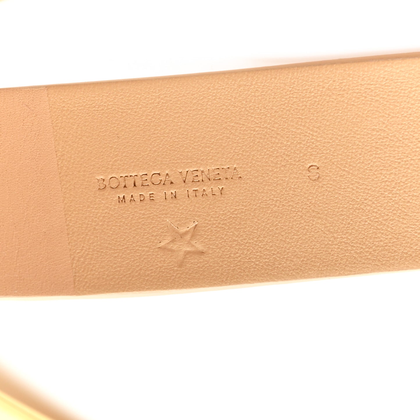 French Calfskin Cintura Belt S Almond Gold