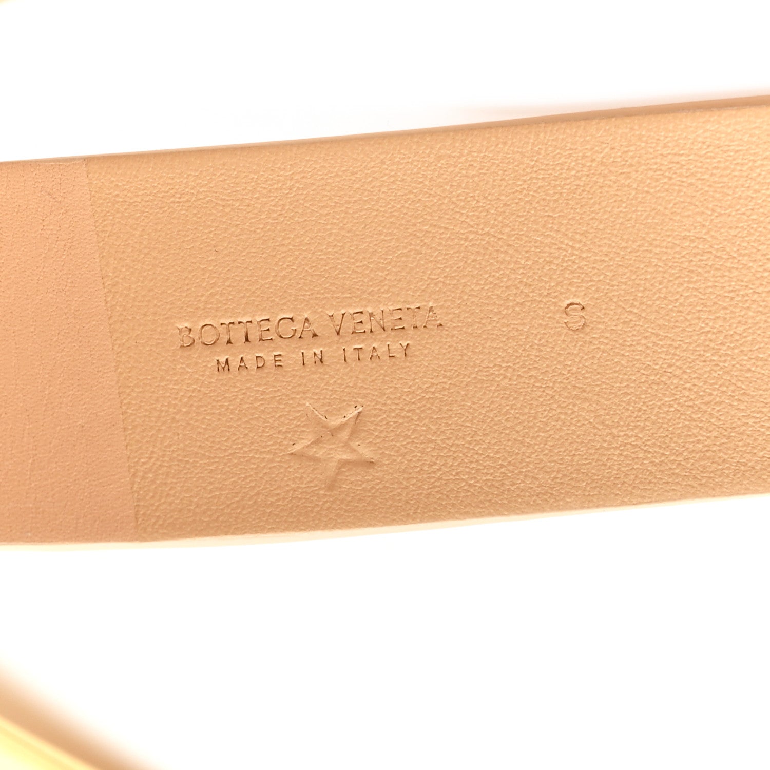 Bottega Veneta French Calfskin Cintura Belt S Almond Gold 3 of 4