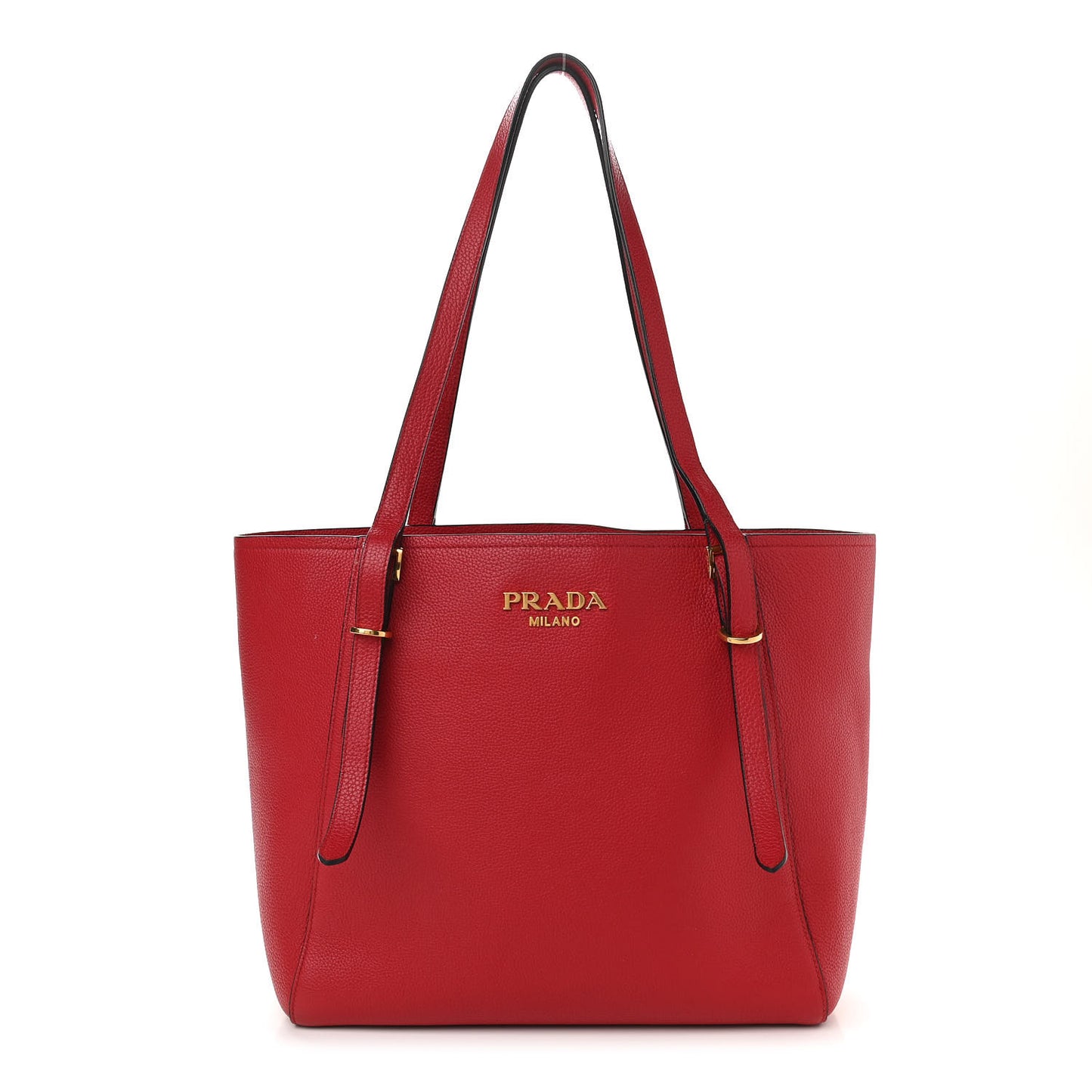Vitello Daino Shopping Tote Rosso