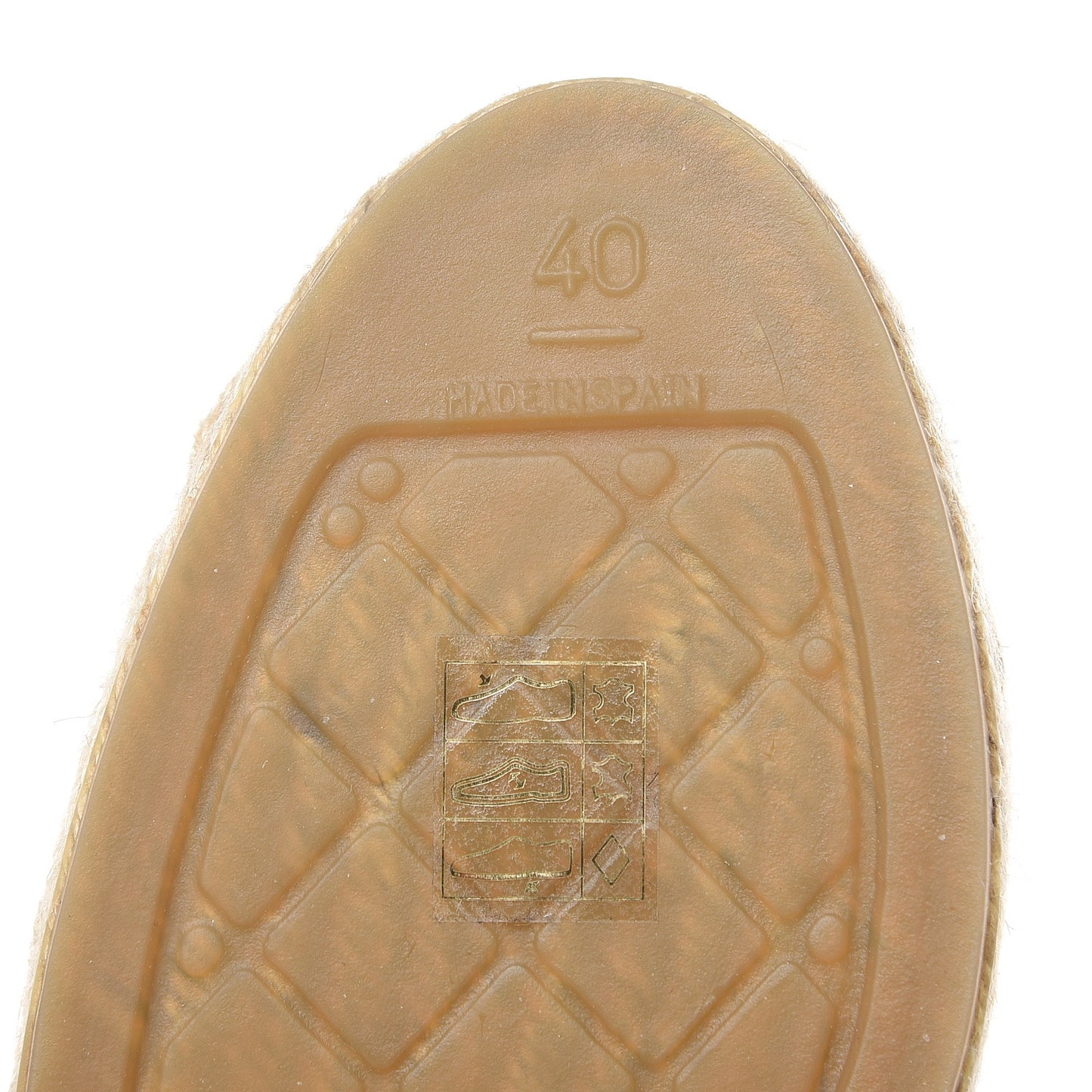 Lambskin CC Espadrilles 40 Beige Black