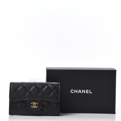 Chanel Caviar Quilted Flap Card Holder Wallet Black 10 of 10