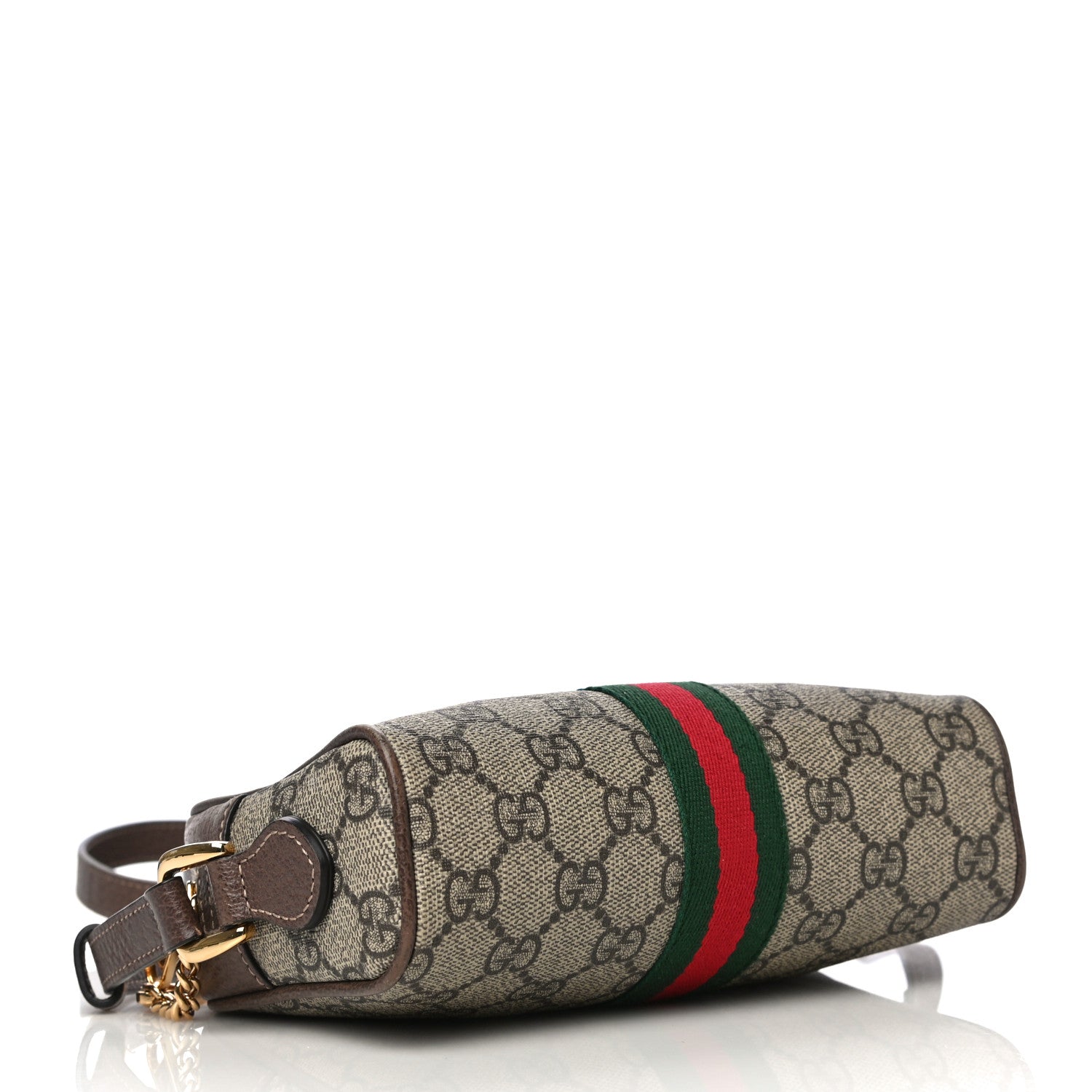 Gucci GG Supreme Monogram Web Mini Ophidia Shoulder Bag Brown 4 of 12